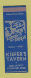 Matchbook Cover - Kiefer's Tavern Cleveland OH SAMPLE