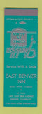 Matchbook Cover - East Denver Inn Denver Colorado SAMPLE