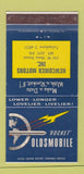 Matchbook Cover - Oldsmobile Rocket Newcomer Mount Joy PA 30 Strike