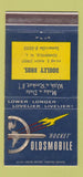 Matchbook Cover - Oldsmobile Rocket Dooley Bros Somerville NJ WEAR 30 Strike