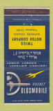 Matchbook Cover - Oldsmobile Rocket Twigg Mathews VA 30 Strike
