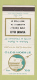 Matchbook Cover - 1955 Oldsmobile Wilmont Keller Marysville PA 30 Strike