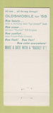 Matchbook Cover - 1955 Oldsmobile Wilmont Keller Marysville PA 30 Strike