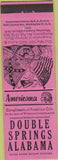 Matchbook Cover - Perkins Americana Double Springs AL Pink