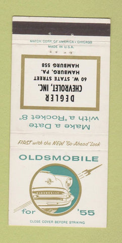 Matchbook Cover - 1955 Oldsmobile Degler Hamburg PA 30 Strike