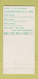 Matchbook Cover - 1955 Oldsmobile Reeser Daneker Williamsport PA 30 Strike