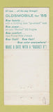 Matchbook Cover - 1955 Oldsmobile White Rose York PA 30 Strike