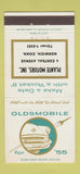 Matchbook Cover - 1955 Oldsmobile Plante Norwich CT 30 Strike