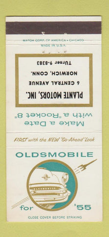 Matchbook Cover - 1955 Oldsmobile Plante Norwich CT 30 Strike