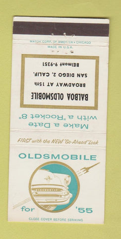 Matchbook Cover - 1955 Oldsmobile Balboa San Diego CA 30 Strike