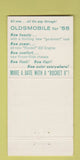 Matchbook Cover - 1955 Oldsmobile Balboa San Diego CA 30 Strike