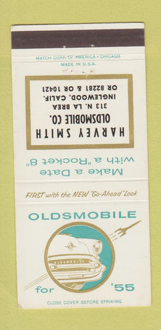Matchbook Cover - 1955 Oldsmobile Harvey Smith Inglewood CA 30 Strike