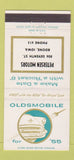 Matchbook Cover - 1955 Oldsmobile Petersen Boone IA 30 Strike