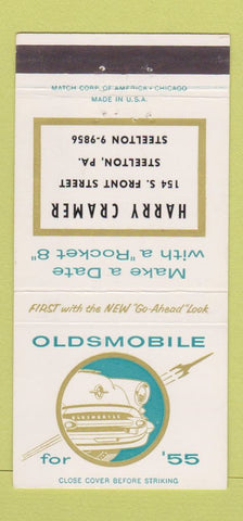 Matchbook Cover - 1955 Oldsmobile Harry Cramer Steelton PA 30 Strike