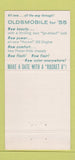 Matchbook Cover - 1955 Oldsmobile Harry Cramer Steelton PA 30 Strike