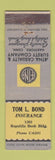 Matchbook Cover - Aetna Insurance Tom Bond