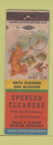 Matchbook Cover - Spencer Cleaners Dallas TX