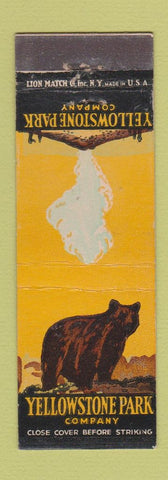 Matchbook Cover - Yellowstone National Park