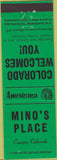 Matchbook Cover - Perkins Americana Mino's Place Conejos CO Green