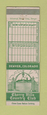 Matchbook Cover - Cherry Hills Country Club Denver Colorado
