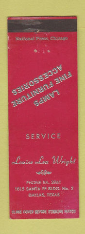 Matchbook Cover - Louise Lea Wright Furniture Dallas TX