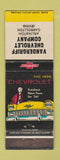 Matchbook Cover - 1956 Chevrolet Vandergriff Arlington Irving Carrollton TX WEAR