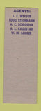 Matchbook Cover - First National Insurance Miller SD low phone # SAMPLE