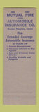 Matchbook Cover - Mutual Fire Insurance Cramer Audubon IA low phone # SAMPLE