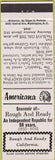 Matchbook Cover - Perkins Americana Rough and Ready CA White
