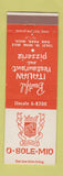 Matchbook Cover - O Sole Mio Pizza Italian Oak Park MI