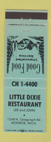 Matchbook Cover - Little Dixie Restaurant Monroe MI