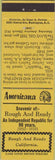 Matchbook Cover - Perkins Americana Rough and Ready CA Yellow