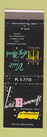 Matchbook Cover - Hotel Bancroft Saginaw MI