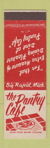 Matchbook Cover - The Pantry Cafe Big Rapid MI