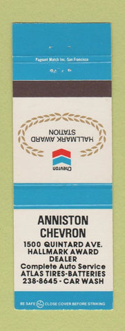 Matchbook Cover - Anniston Chevron oil gas Anniston AL