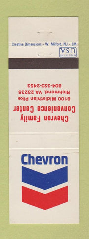 Matchbook Cover - Chevron oil gas Richmond VA