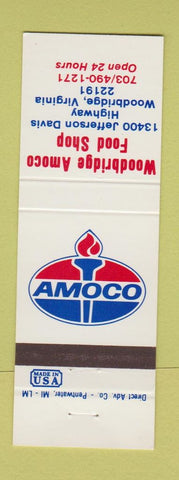 Matchbook Cover - Woodbridge Amoco oil gas Woodbridge VA