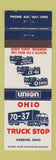 Matchbook Cover - Union 76 oil gas Hebron OH truck stop