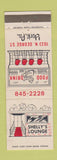 Matchbook Cover - Shelly's Lounge York PA