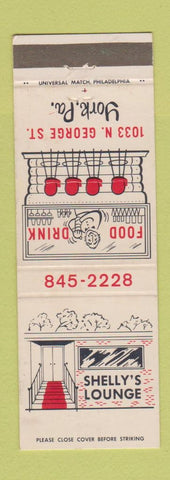 Matchbook Cover - Shelly's Lounge York PA