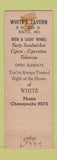 Matchbook Cover - White's Tavern Baltimore MD WEAR