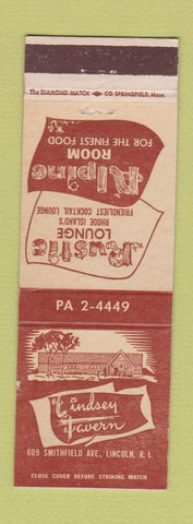 Matchbook Cover - Lindsey Tavern Lincoln RI
