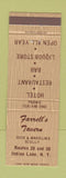 Matchbook Cover - Farrell's Tavern Indian Lake NY