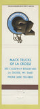 Matchbook Cover - Mack Trucks La Crosse WI