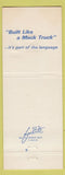 Matchbook Cover - Mack Trucks La Crosse WI