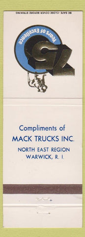 Matchbook Cover - Mack Trucks Warwick RI