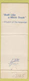 Matchbook Cover - Mack Trucks Wichita KS
