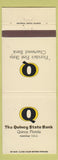 Matchbook Cover - Quincy State Bank Quincy FL