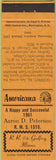 Matchbook Cover - Perkins Americana Aaron Peterson RMS Godfrey IL Orange