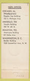 Matchbook Cover - Natural Gas Pipeline Company of America Chicago Amarillo